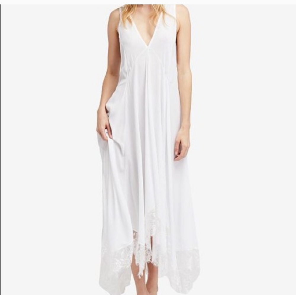 Free People Girl Like You Lace White Maxi Dress Small/Medium